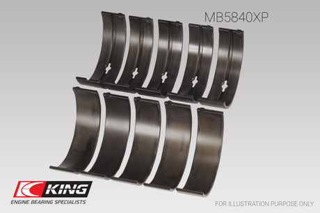 King Engine Bearings Chrysler 300 Srt8 (Size 0.26) pMaxBlack Coated Main Bearing Set