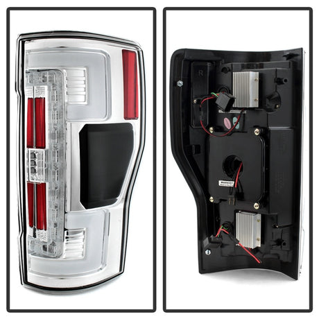 Feux arrière à LED Spyder 17-18 Ford F-250 Super Duty (sauf modèles à LED) - Chrome (ALT-YD-FS17-LED-C)