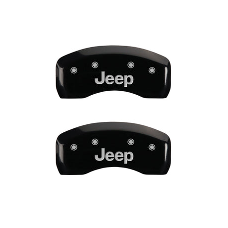 Couvre-étriers MGP 4 gravés avant et arrière JEEP finition noire argent ch