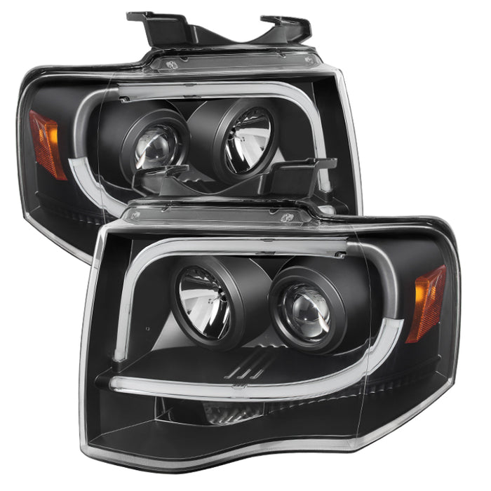 Phares de projecteur Spyder Ford Expedition 07-13 Tube lumineux DRL noir PRO-YD-FE07-LTDRL-BK