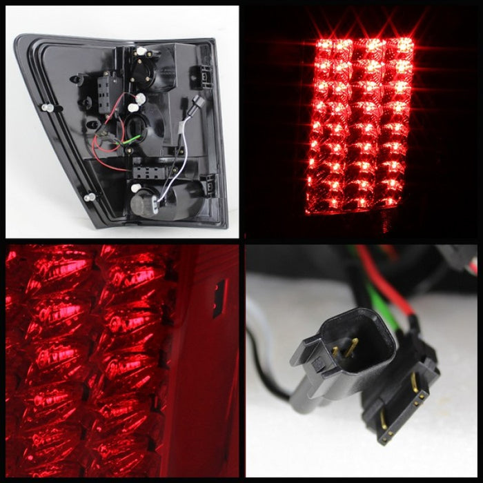 Feux arrière à LED Spyder Jeep Grand Cherokee 07-10 Rouge Transparent ALT-YD-JGC07-LED-RC