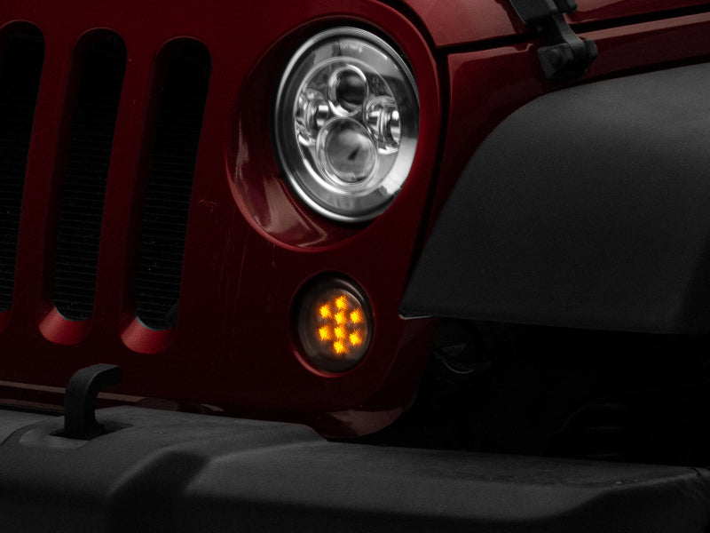 Clignotants LED ambrés Raxiom 07-18 Jeep Wrangler JK Axial Series (fumés)