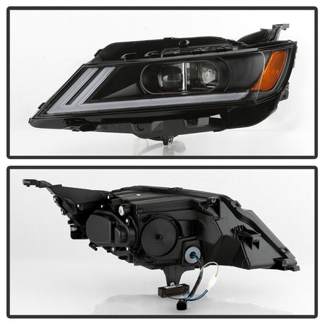 Phares halogènes DRL Proj xTune 14-18 pour Chevy Impala (sauf Limited) - Noir (PRO-JH-CIM15-LB-BK)