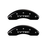 MGP 4 Caliper Covers Engraved Front & Rear MGP Black finish silver ch