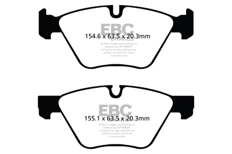 Plaquettes de frein avant EBC 09+ BMW Z4 3.0 (E89) Greenstuff