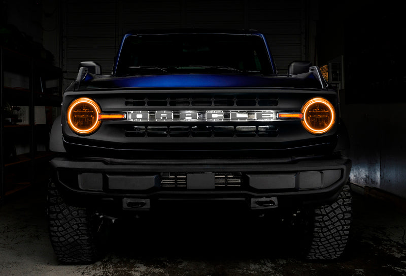 Oracle 21-22 Ford Bronco Headlight Halo Kit w/DRL Bar - Base Headlights -w/2.0 Cntrl