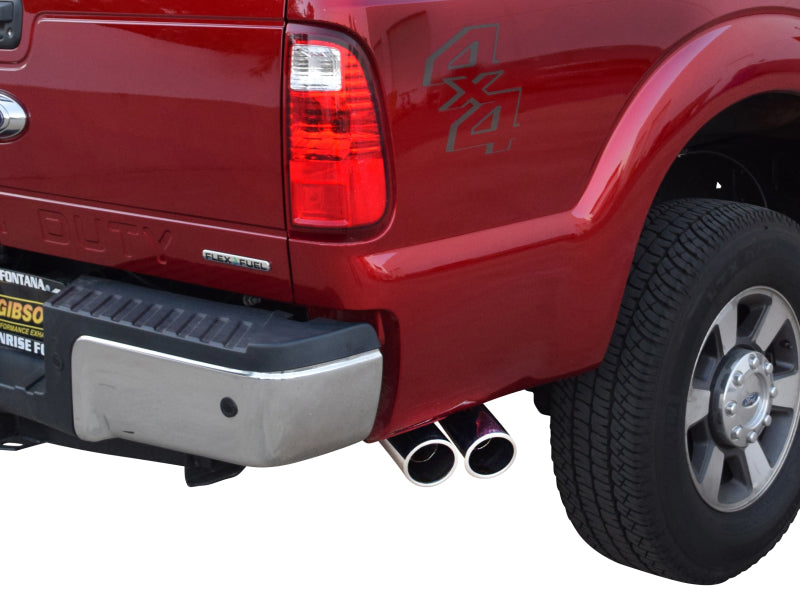 Échappement sport double Cat-Back de 2,5 pouces pour Ford F-250 Super Duty XL 6,2 L de Gibson 11-16 - Acier inoxydable