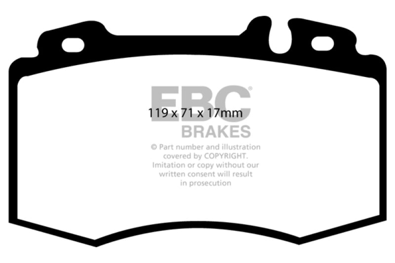 Plaquettes de frein avant EBC 00-01 Mercedes-Benz Classe M (ML) ML430 4.3 Greenstuff