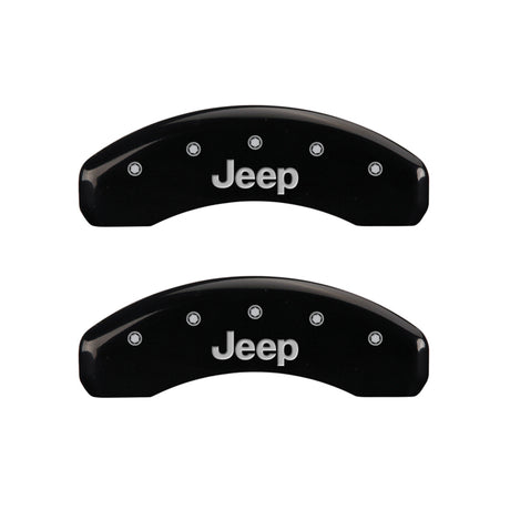 Couvre-étriers MGP 4 gravés avant et arrière JEEP finition noire argent ch