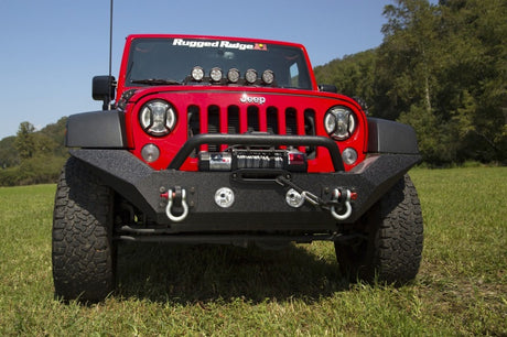 Pare-chocs avant HCE Rugged Ridge Spartan avec Overrider 07-18 Jeep Wrangler JK