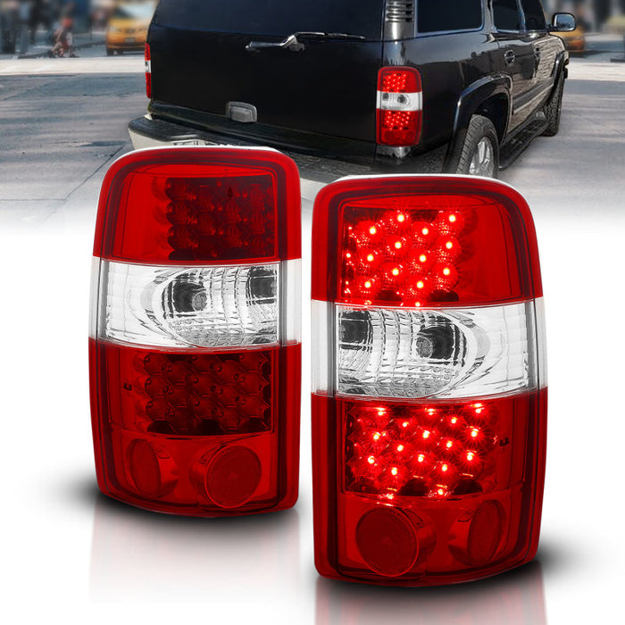 Feux arrière à LED ANZO 2000-2006 Chevrolet Suburban Rouge/Clair