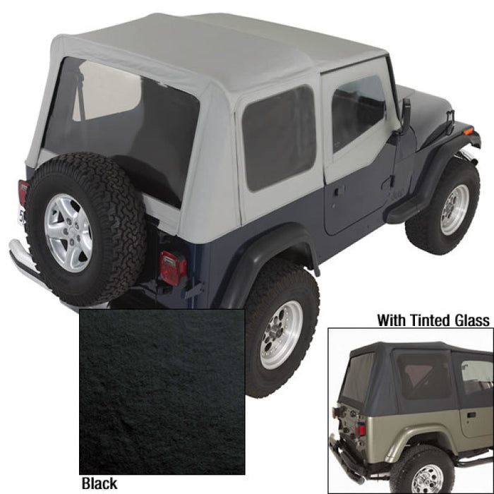 Vitres teintées noires Rugged Ridge XHD S-Top 88-95 Jeep Wrangler YJ