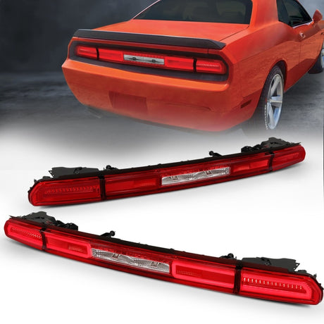 Feux arrière à LED ANZO 08-10 Dodge Challenger - Rouge/transparent avec clignotant séquentiel