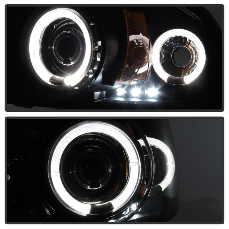 Phares de projecteur Spyder Dodge Dakota 97-04/Durango 98-03 1 pièce LED Halo LED Blk PRO-YD-DDAK97-BK