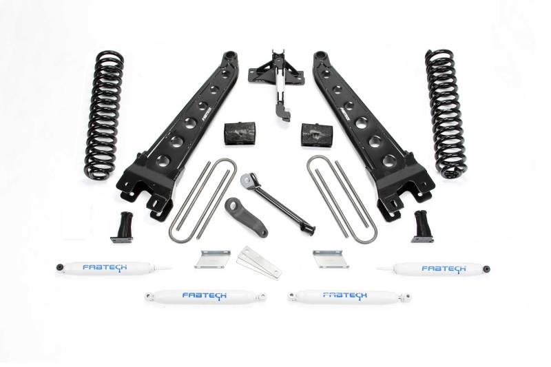 Système de bras de radiateur Fabtech 17-21 Ford F250/F350 4WD Diesel 4 pouces avec bobines et amortisseurs de performance