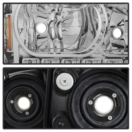 xTune Dodge Charger 06-10 1Pc LED Crystal Headlights Chrome HD-ON-DCH05-1PC-LED-C
