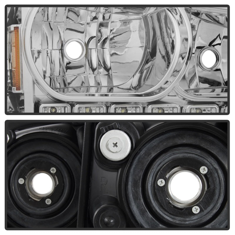 Phares à LED en cristal chromé Xtune Dodge Charger 06-10 1 pièce HD-ON-DCH05-1PC-LED-C