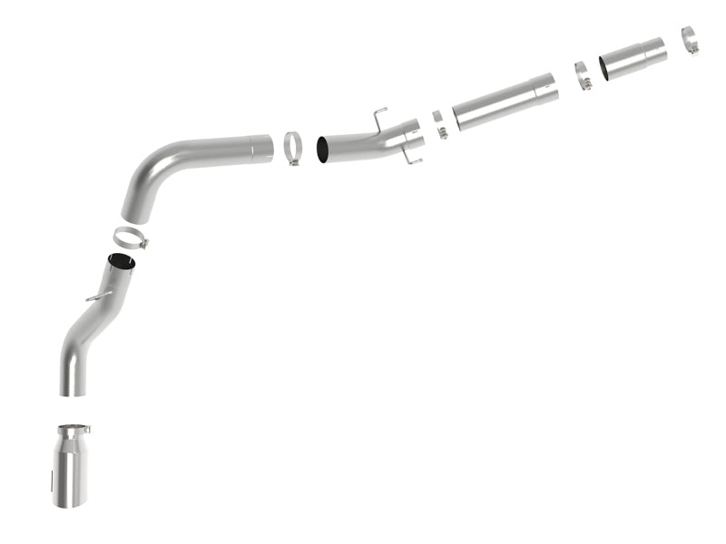 Système d'échappement en acier aluminium aFe ATLAS 5 pouces avec DPF et embout poli pour camions diesel Ram 19-20 L6-6,7 L (td)