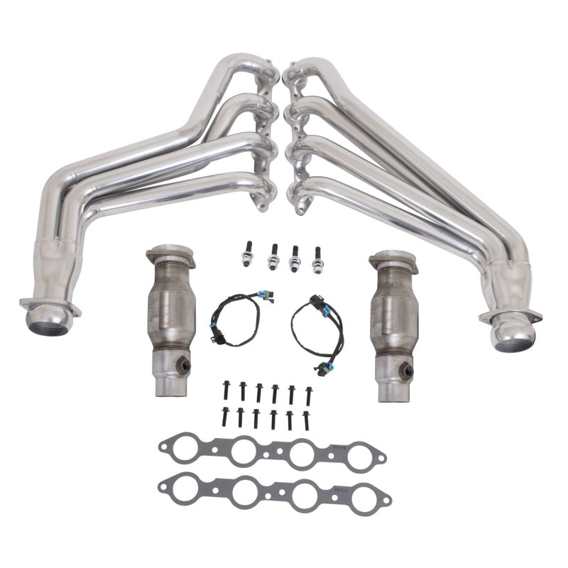 Collecteurs d'échappement à tube long BBK 10-15 Camaro LS3 L99 avec convertisseurs - 1-3/4 en céramique argentée