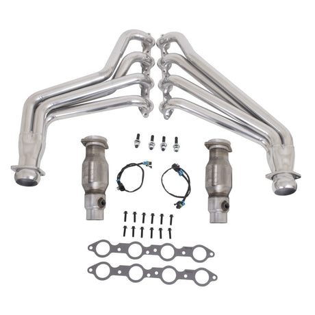 Collecteurs d'échappement à tube long BBK 10-15 Camaro LS3 L99 avec convertisseurs - 1-3/4 en céramique argentée