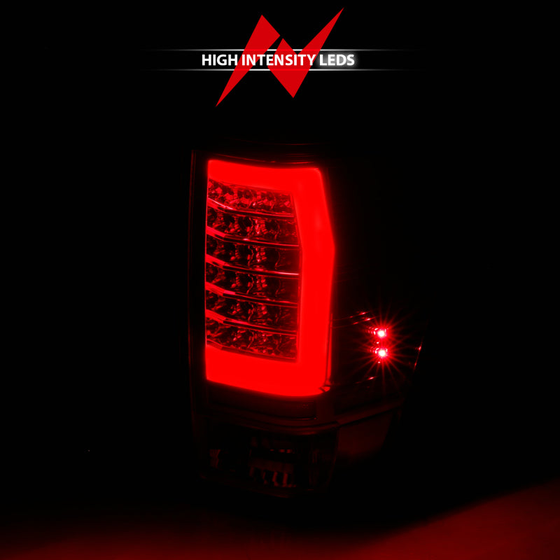 Feux arrière à LED Anzo 04-15 Nissan Titan avec boîtier chromé et lentille rouge/transparente