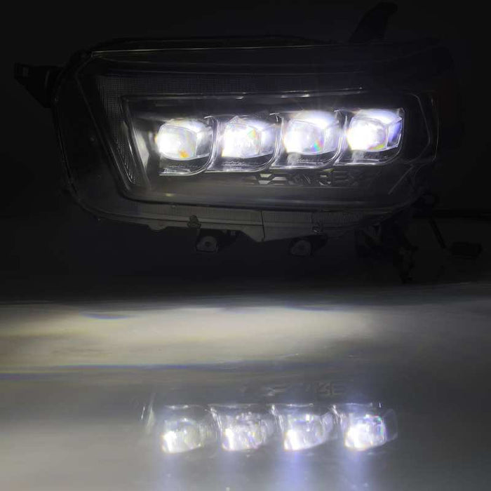 Phares de projecteur à LED AlphaRex 10-13 Toyota 4Runner NOVA de style planche noir avec signal Seq/DRL