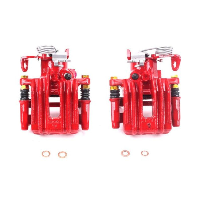 Étriers arrière rouges Power Stop 98-04 Audi A6 Quattro avec supports - Paire