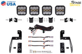 Kit de barre lumineuse de calandre à 4 modules CrossLink pour Jeep JK SS5 de Diode Dynamics Pro - Combo blanc