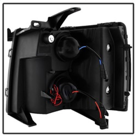 xTune Chevy Silverado 1500/2500/3500 07-13 Projector Headlights Black PRO-JH-CS07-LED-BK