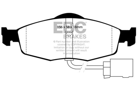 Plaquettes de frein avant EBC 95-00 Ford Contour 2.0 Ultimax2
