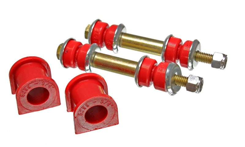 Ensemble de bagues de barre stabilisatrice arrière rouge 3/4 po pour Ford Escort/ZX2 90-96 Energy Suspension (avec bagues d'extrémité)