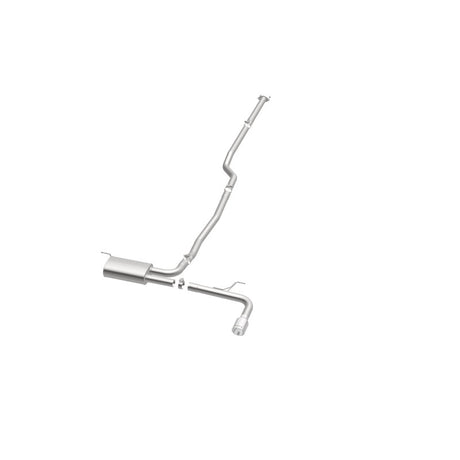 Catback MagnaFlow, SS, 2,5 po, Street, passage simple en ligne droite. Embout poli de 4 po, Ford Fusion 2,5 L 2015
