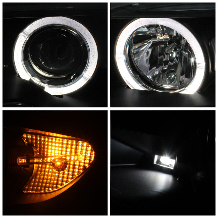 Projecteur Spyder BMW E46 Série 3 04-06 2 DR Modèle halogène - LED Halo Blk PRO-YD-BMWE4604-2DR-HL-BK