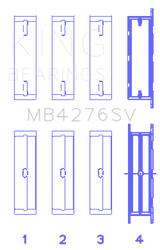 King Engine Bearings Land Rover 2.7L TDV6 Sputter Replacement Crankshaft Main Bearings