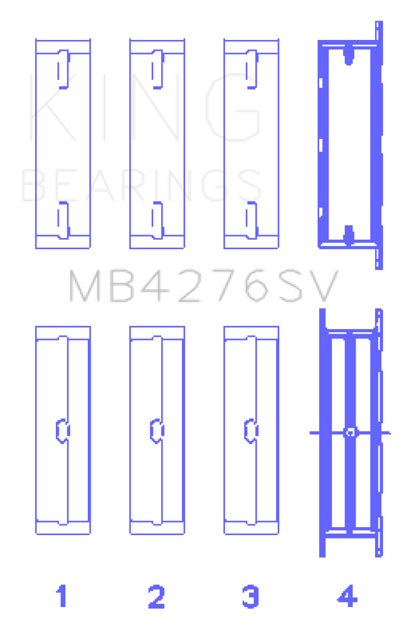 Jeu de roulements principaux King Ford 276DT/D17TED4/AJD 2,7 L V6 (taille +0,10)