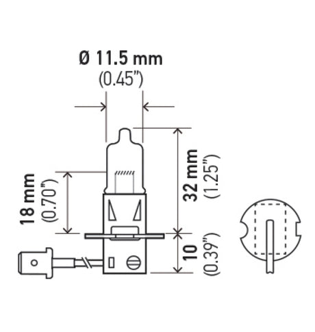 Ampoule Hella Optilux H3 12V/55W XY Extreme Jaune