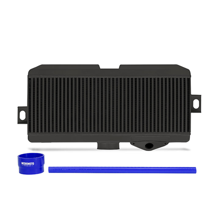 Kit de refroidisseur intermédiaire à montage supérieur Mishimoto Subaru 08-15 WRX STi - Tuyaux noirs et bleus avec revêtement en poudre