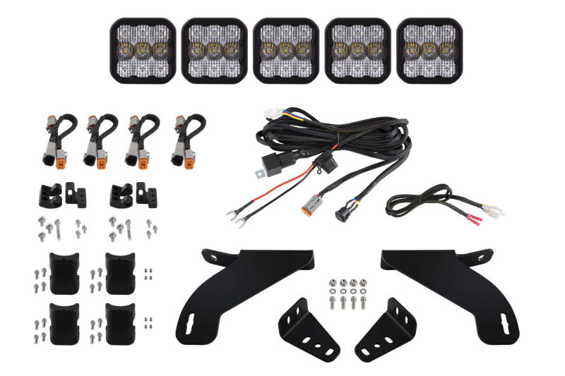 Kit de barre lumineuse CrossLink pour calandre Ford F-150 SS5 21-22 de Diode DynamicsSport - Combo blanc