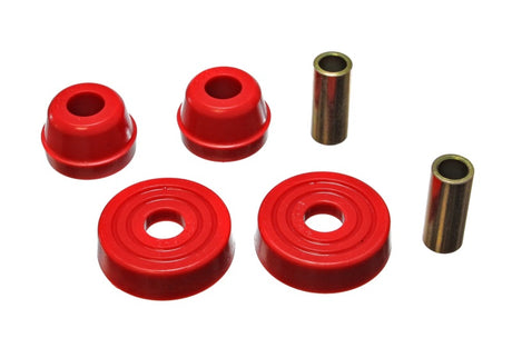 Ensemble de bagues de tourelle de jambe de force McPherson rouge pour Ford Mustang SVO 83-04 Energy Suspension