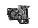 Phares de projecteur ANZO 2009-2014 Ford F-150 avec barre en U noire