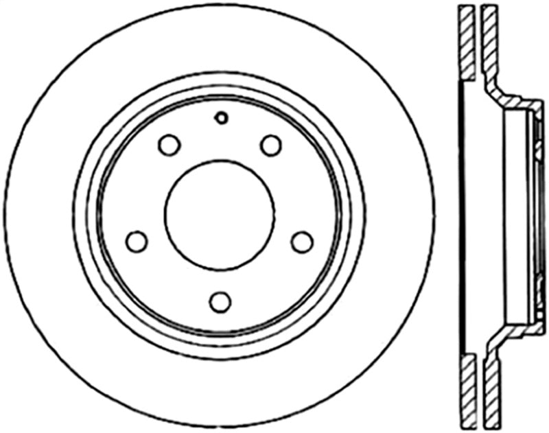 Rotor cryogénique arrière droit fendu StopTech Power Slot 93-09 Mazda RX-7