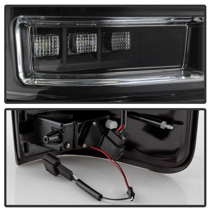 Feux arrière de projecteur Spyder 04-08 Ford F-150 - Barre lumineuse DRL LED - Noir ALT-YD-FF15004V2-LBLED-BK