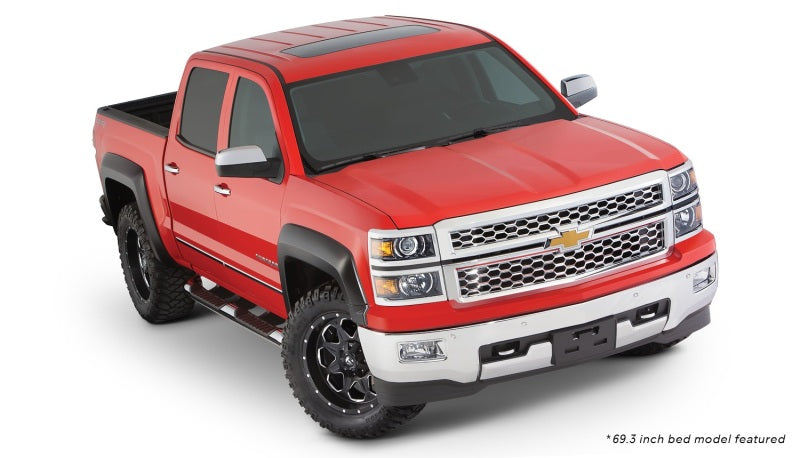 Bushwacker 15-18 Chevy Silverado 2500 HD Fleetside Extend-A-Fender Style Flares 4pc - Black