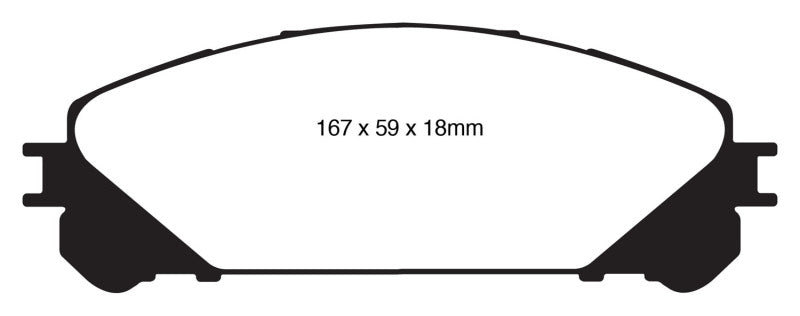 Plaquettes de frein avant EBC 10+ Lexus RX350 3.5 (Japon) Greenstuff