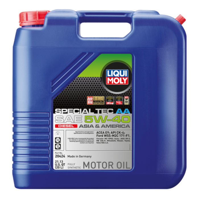 Huile moteur LIQUI MOLY Special Tec AA SAE 5W40 Diesel 20L