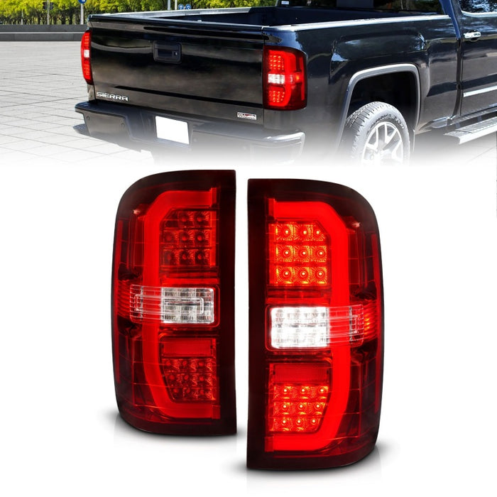 Feux arrière à LED ANZO 14-18 GMC Sierra 1500 Rouge/Clair