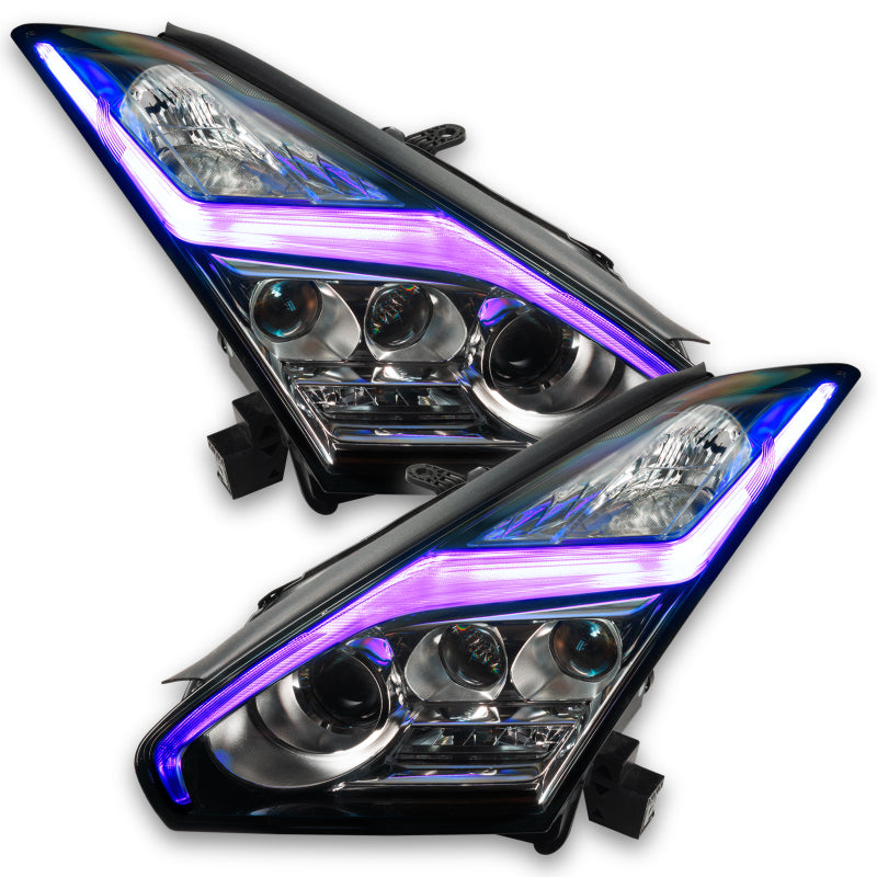 Oracle 1521 Nissan GTR RGB+W (Lightning Bolt) Headlight DRL Upgrade Kit ColorSHIFT 2
