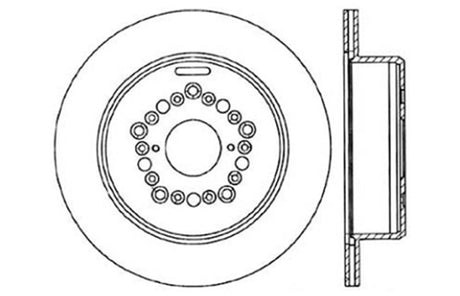 Rotor arrière gauche percé et fendu StopTech Power Slot 93-97 Lexus GS Series/95-00 LS400/92-00 SC400