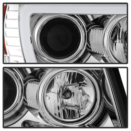 Phares de projecteur Spyder Toyota Tacoma 05-11 - Barre lumineuse DRL - Chrome PRO-YD-TT05V2-LB-C