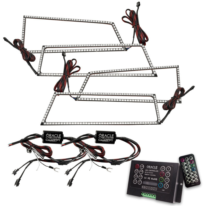 Kit Halo carré Oracle Chevrolet Silverado 03-06 - ColorSHIFT avec contrôleur 2.0 VOIR LA GARANTIE